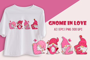 Gnomes Holding Letters LOVE