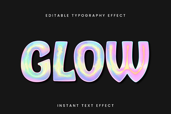 Glow Holographic Text Effect preview 3