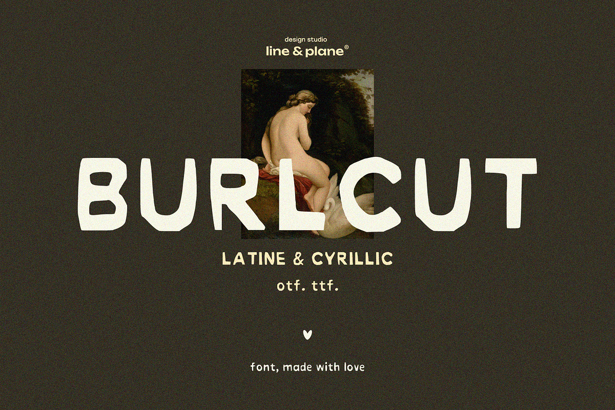 Burlcut Font - Latine & Cyrillic, a Handwritten Font by line & plane (Photo 1 of 13)