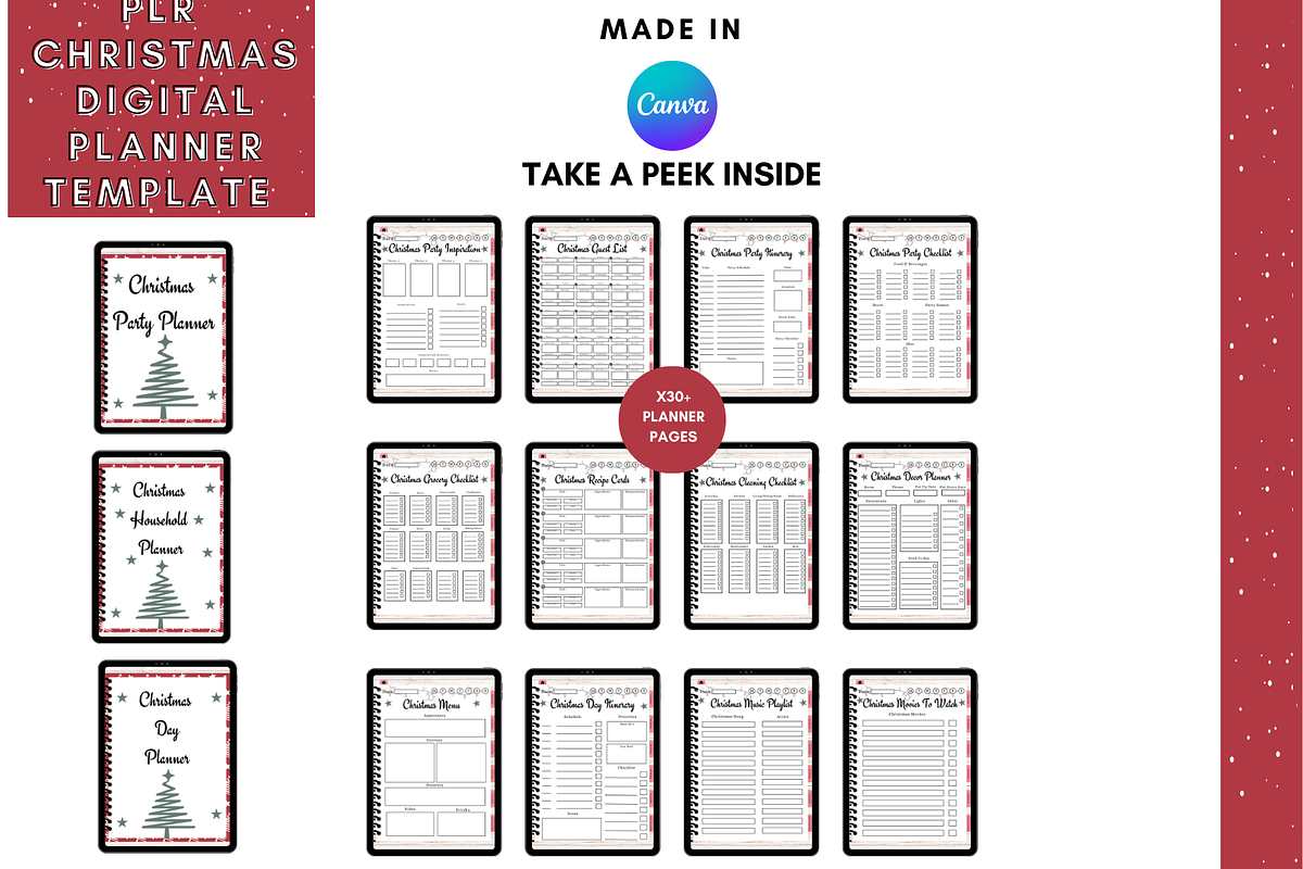 Canva Christmas Digital Planner, a Stationery Template by DigitalbossCreations (Photo 4 of 10)