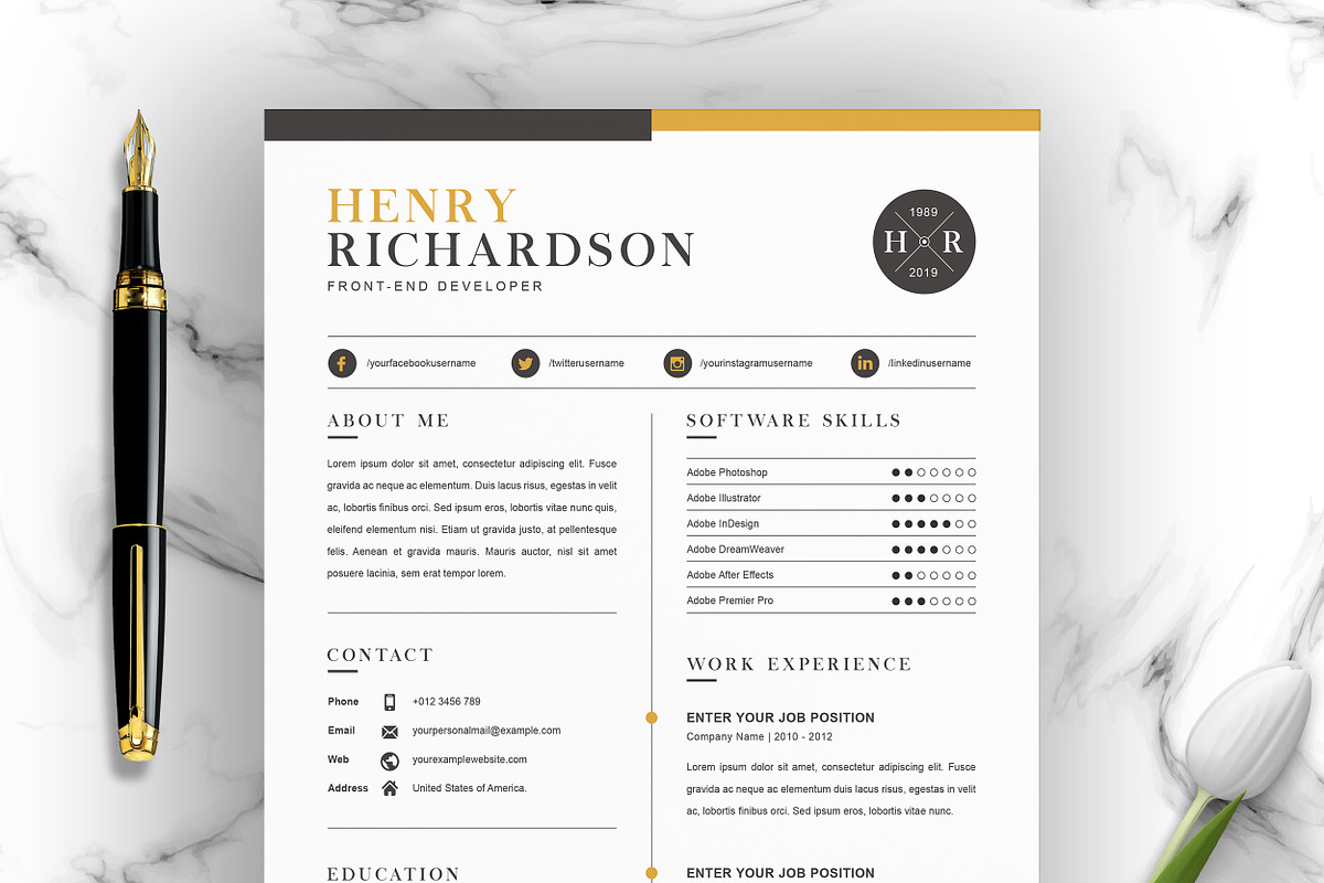 JOB WINNING RESUME - 50 TEMPLATES, a Resume Template by ResumeInventor (Photo 53 of 184)