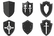 Medieval Shield Silhouette Set, an Illustration by Artivon (Thumbnail 3 of 10)