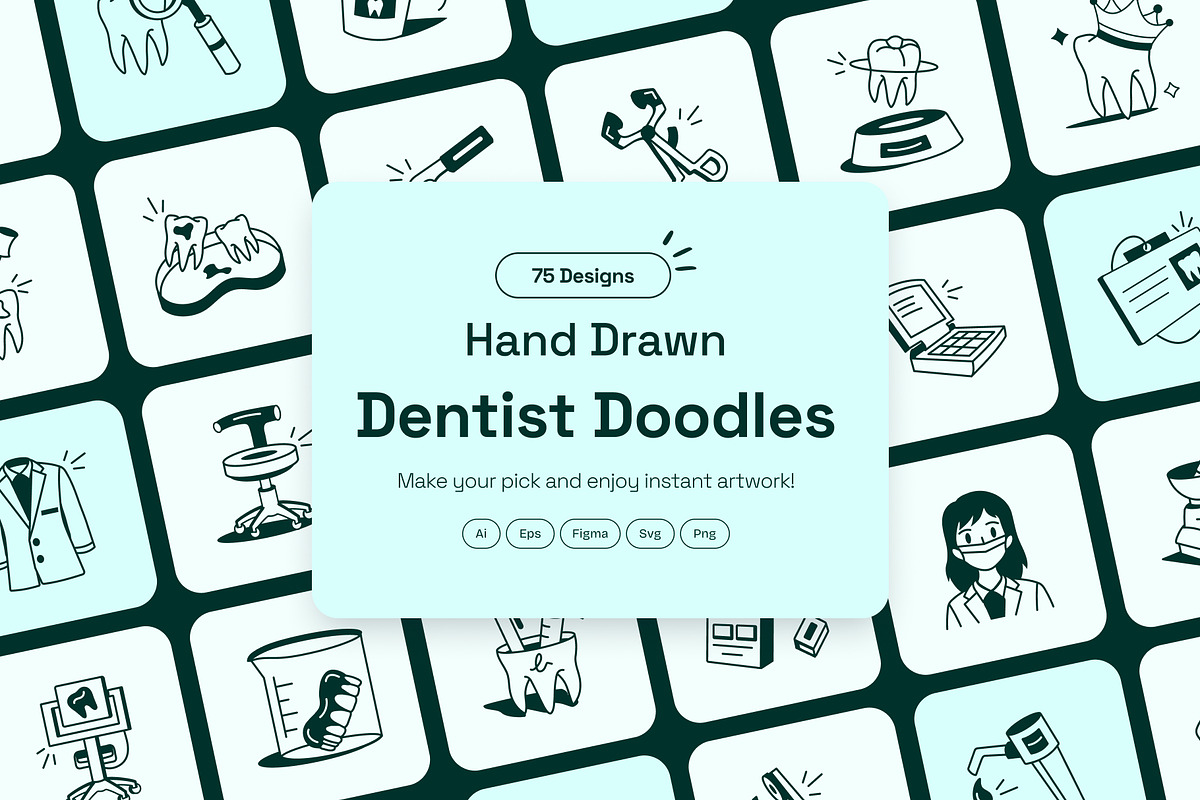 Dentist Doodle Icon, an Outline Icon by Vectors Market (Photo 1 of 6)
