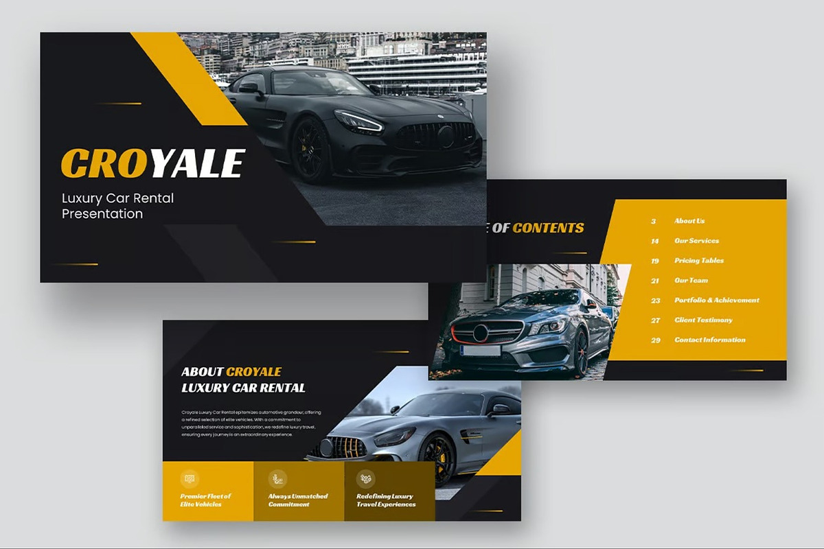Luxury Car Rental Google Slides preview 5