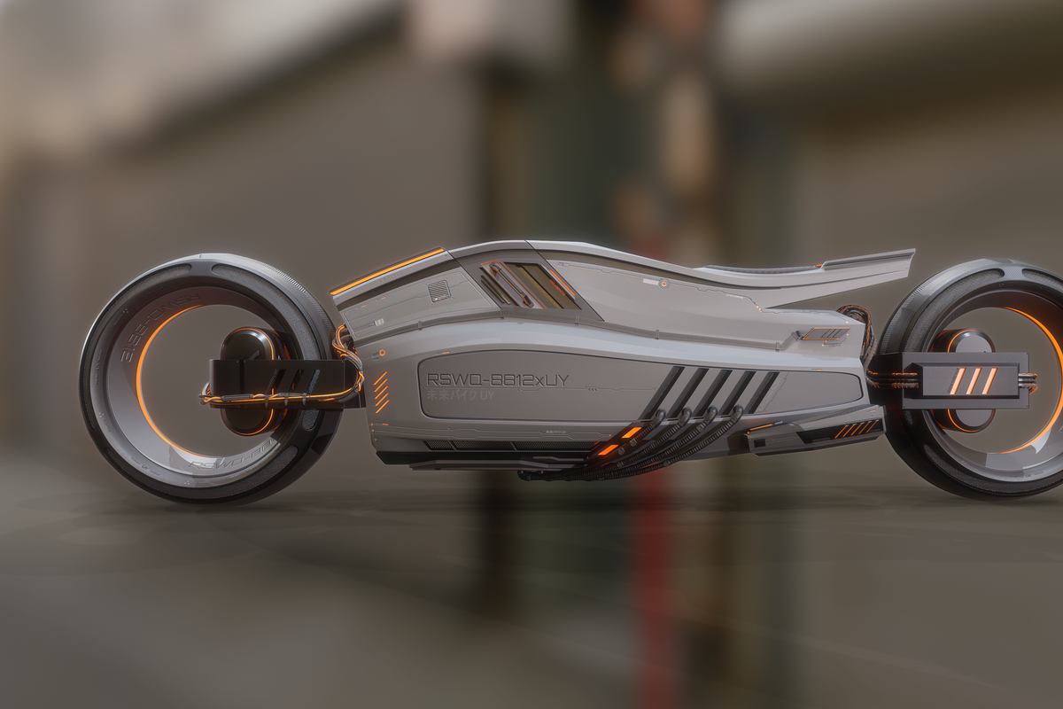Sci-fi concept motorcycle, a Cars & Vehicle 3D Model by Snji | 3D Models (Photo 3 of 16)