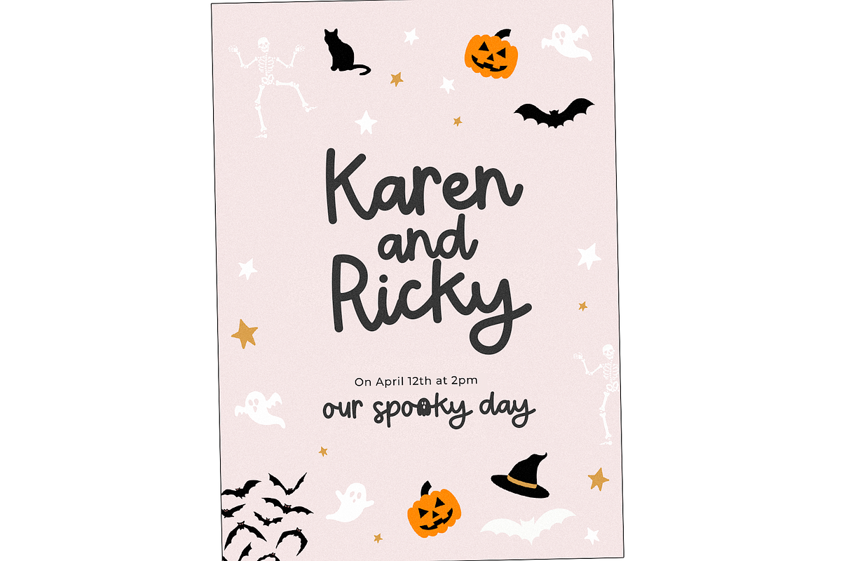 Spooky Girlie | Halloween Font, a Script Font by KA Designs (Photo 6 of 10)