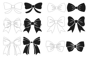 Ribbon Bows Set 3 Procreate Brush