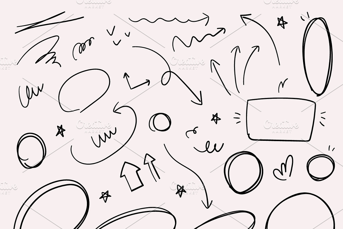 256 daily doodles and scribbles, an Object Graphic by Pinkbrush (Photo 3 of 7)