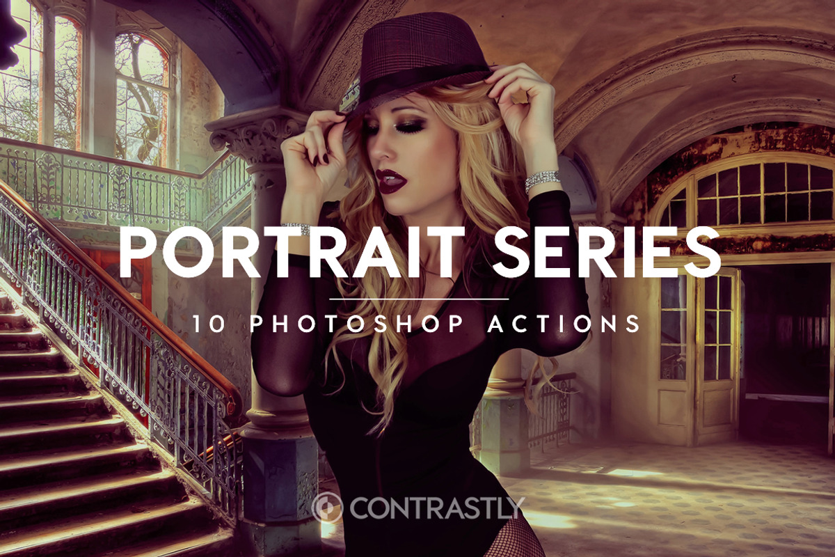 Portrait Series Photoshop Actions, an Action Add-On by Contrastly Shop (Photo 1 of 5)
