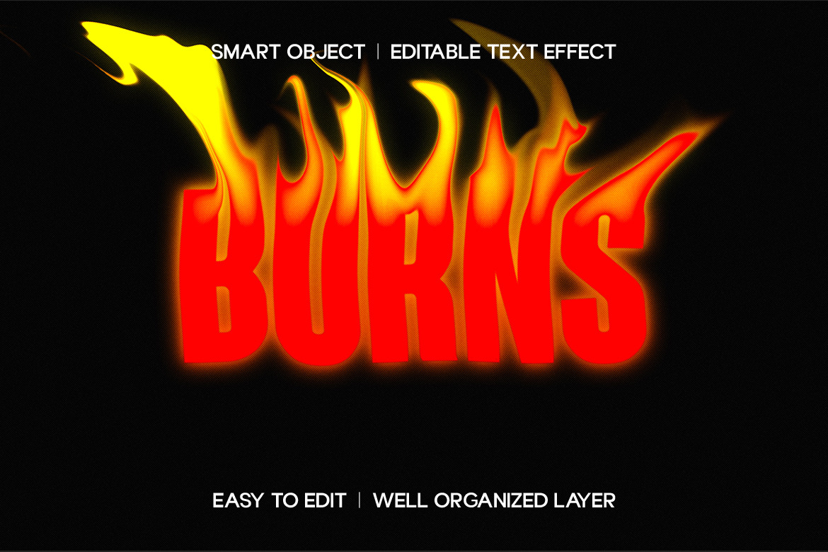 Fire Text Effect, a Layer Style Add-On by dokudokunomi