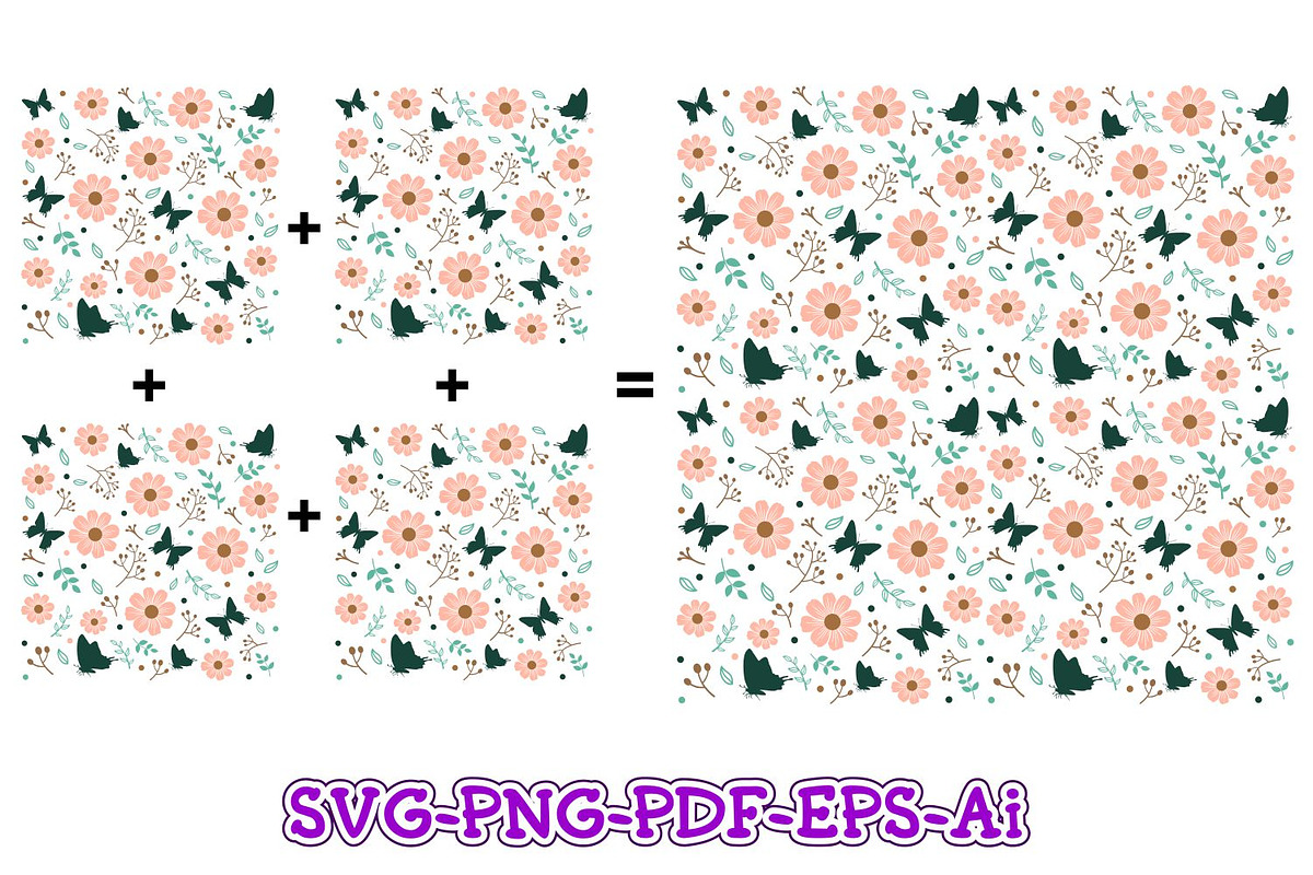 Flower Pattern Background  Bundle, a Pattern Graphic by D2PUTRI (Photo 7 of 11)