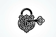 60 Ornate Key and Lock Silhouette, a Technology Illustration by Amazin_art (Thumbnail 17 of 21)
