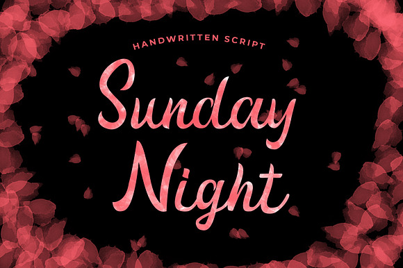 Sunday Night Handwritten Script Font preview 8