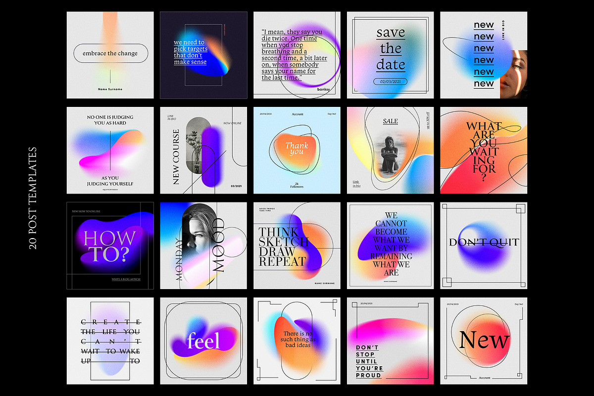 Chroma Grainy Instagram Template, a Social Media Template by kuro (Photo 4 of 7)