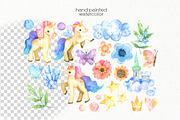 Watercolor Fairy Unicorn, an Animal Illustration by OllyKo Art (Thumbnail 2 of 10)