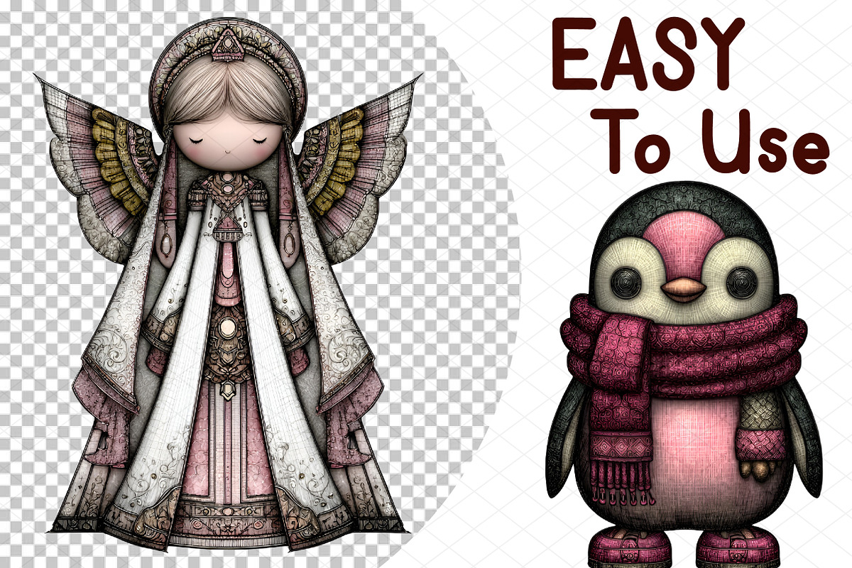 Whimsical Christmas Clipart, an Illustration by cherrydesign (Photo 4 of 4)