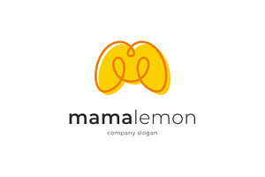 Mamalemon - Letter M Logo