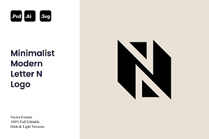 Minimalist Modern Letter N Logo, a Branding & Logo Template by Luxury Logos