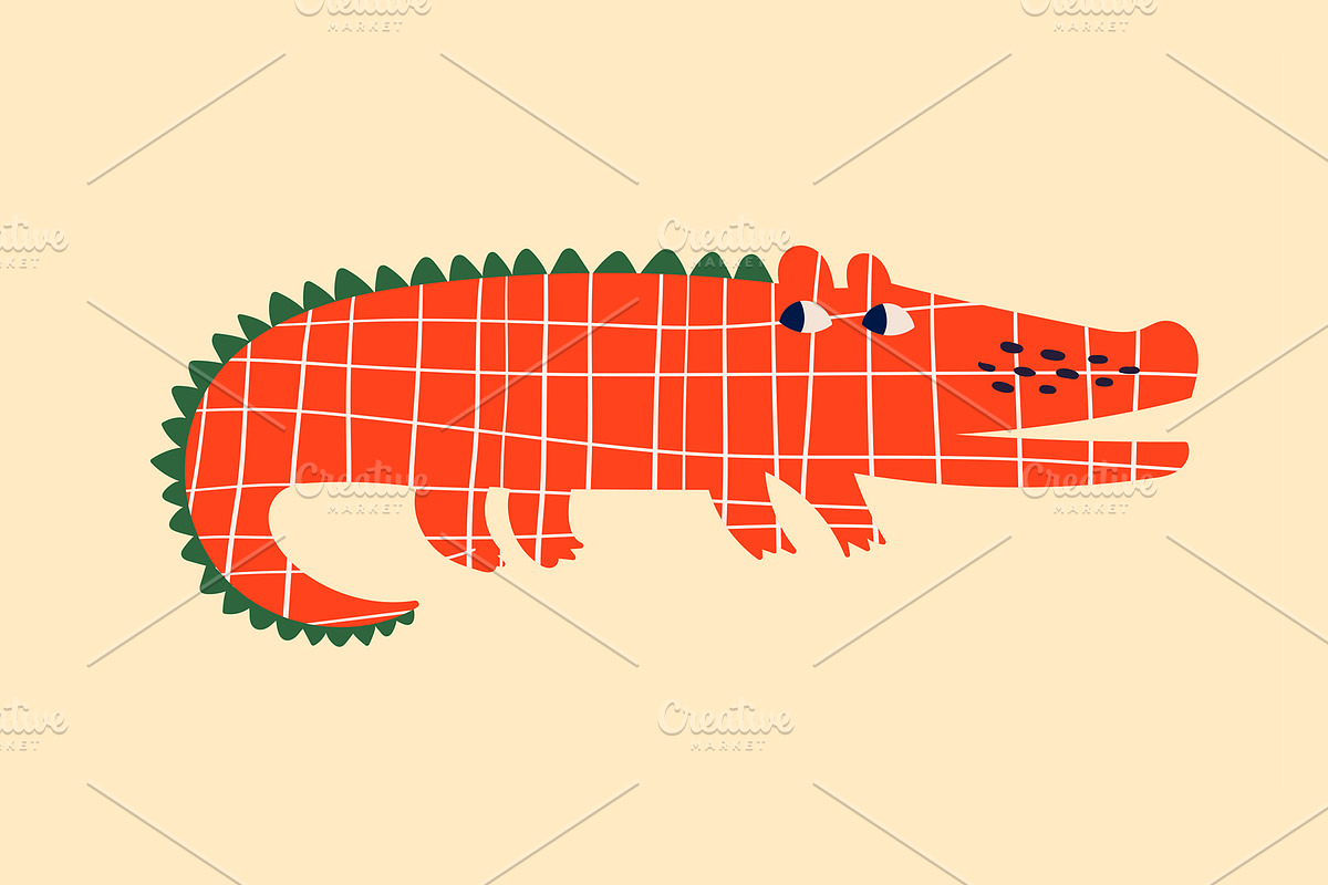 Cute baby crocodiles illustrations, an Animal Illustration by MoleskoStudio (Photo 18 of 23)