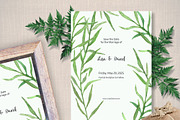 Green Leafy Watercolor Wedding Suite, an Invitation Template by Love Design (Thumbnail 2 of 12)