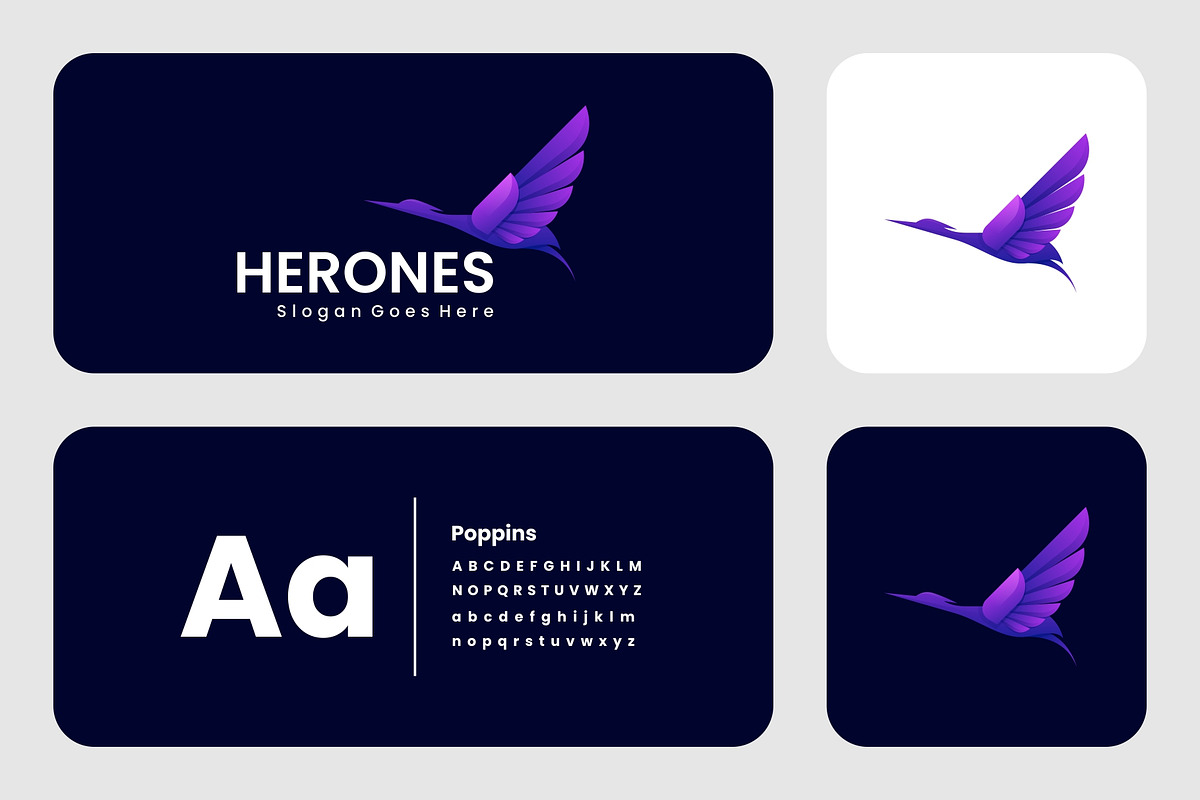 Gradient Modern Heron Logo Design, a Branding & Logo Template by Artnivora.Std (Photo 2 of 2)