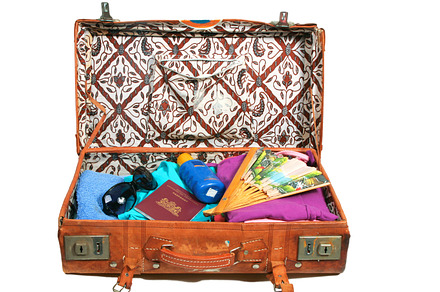 Packed suitcase for a beach vacation featuring luggage, beach, and suitcase preview 6