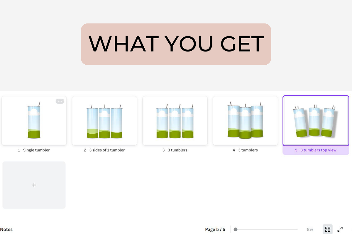 20oz Skinny Tumbler Mockups Canva, a Cups & Container Mockup by NoemieDesigns (Photo 6 of 6)