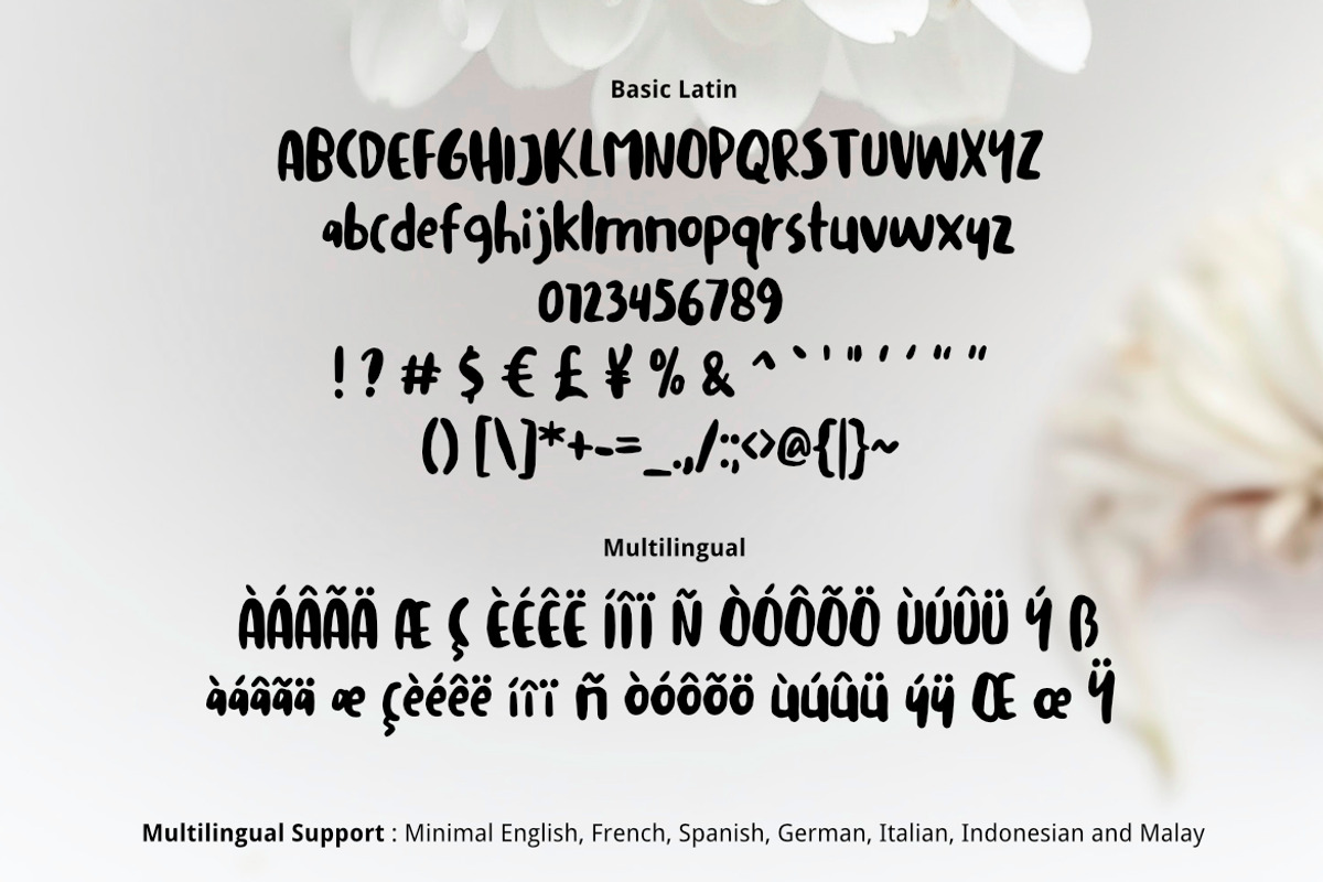 Flowery Brush Font, a Font by YandiDesigns (Photo 2 of 4)