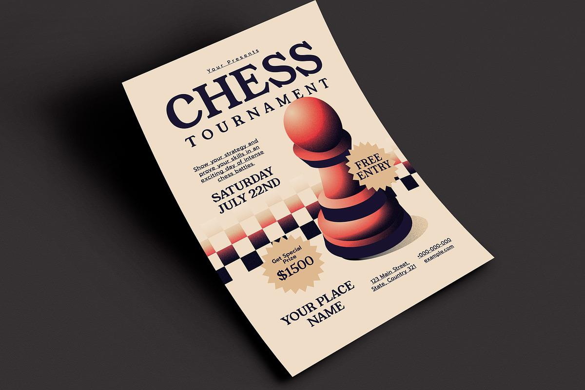 Chess Tournament Event Flyer preview 3