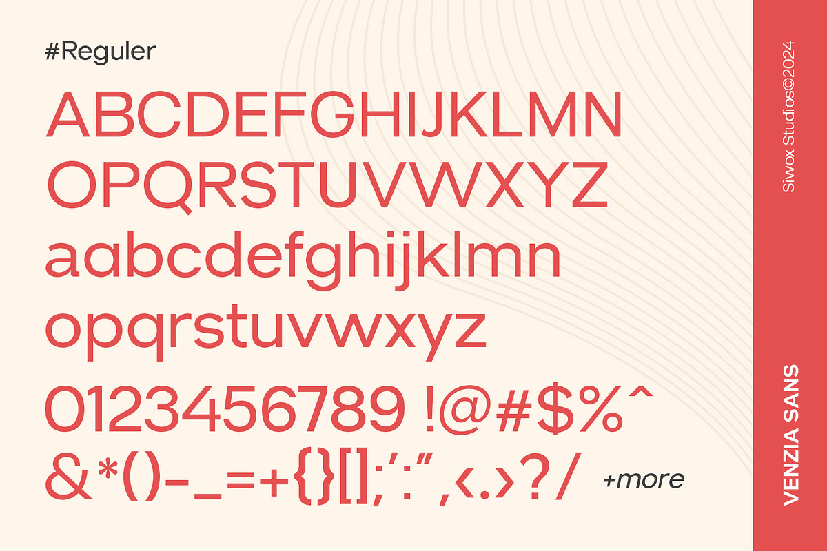 Venzia Sans Family Fonts, a Sans Serif Font by Siwox Studios (Photo 9 of 10)