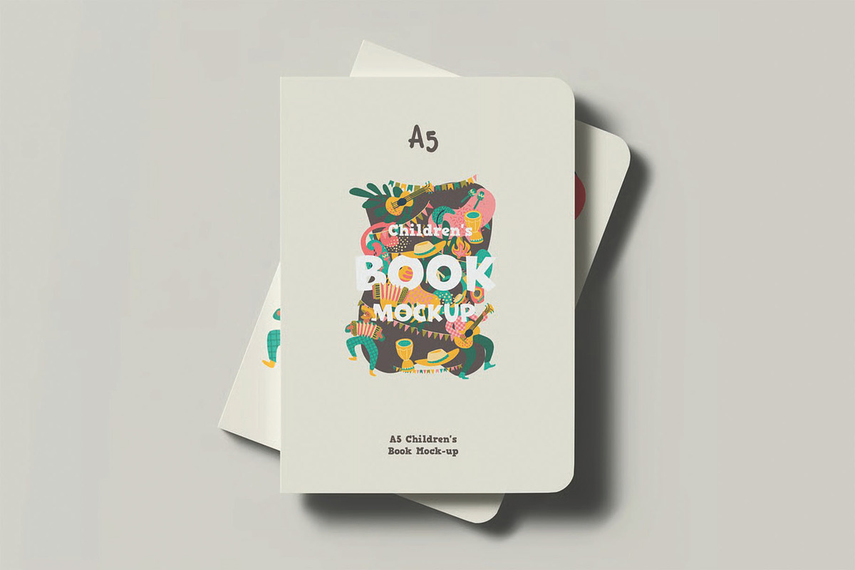 A5 Children's Book Mockup, a Books & Magazine Mockup by DesignRushMarket (Photo 6 of 10)