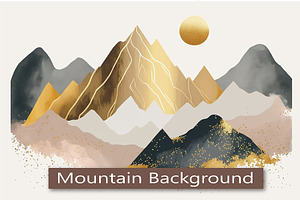 Watercolor Mountain Background