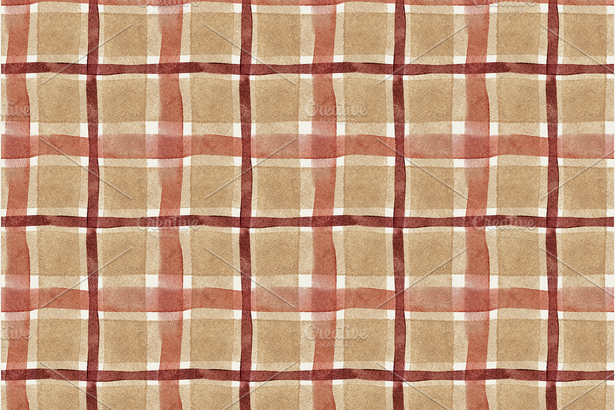 Stripes & Checks in Watercolour., a Pattern Graphic by Maria Budarkiewicz (Photo 3 of 8)