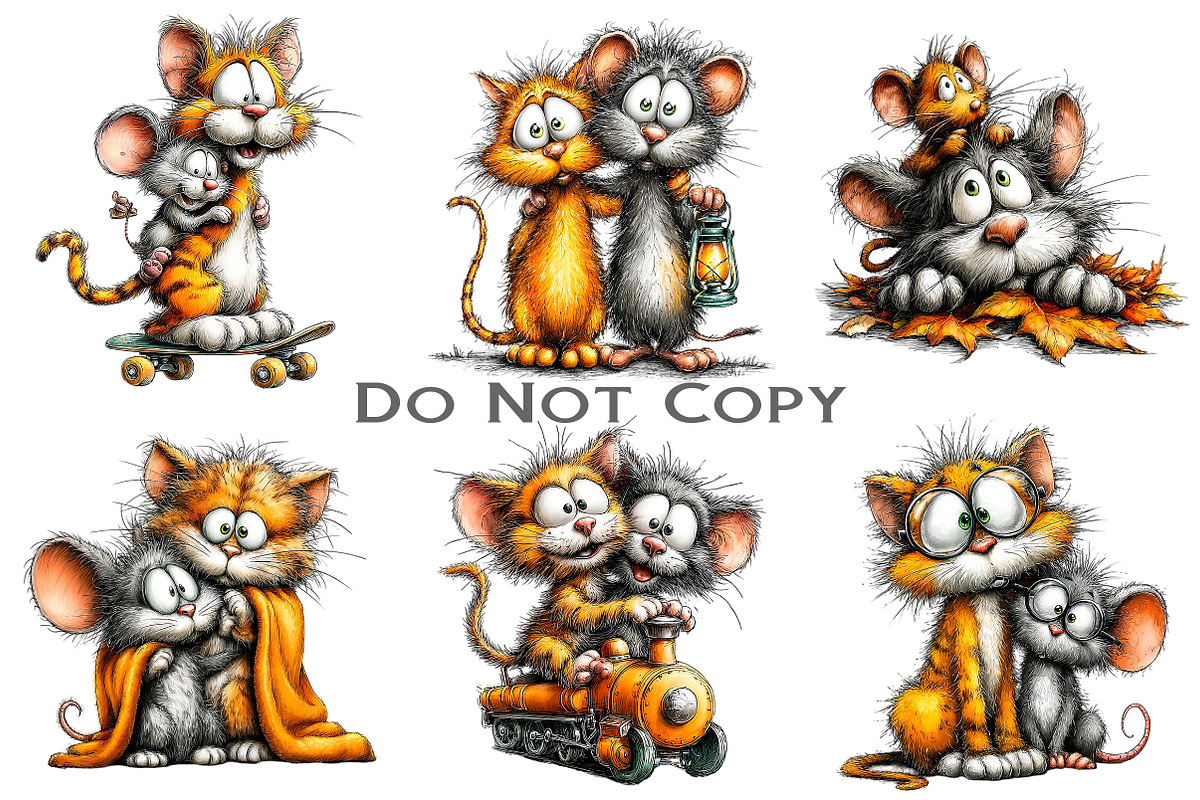 Quirky Cat and Mouse Best Friends, an Illustration by Craft Nest (Photo 9 of 9)