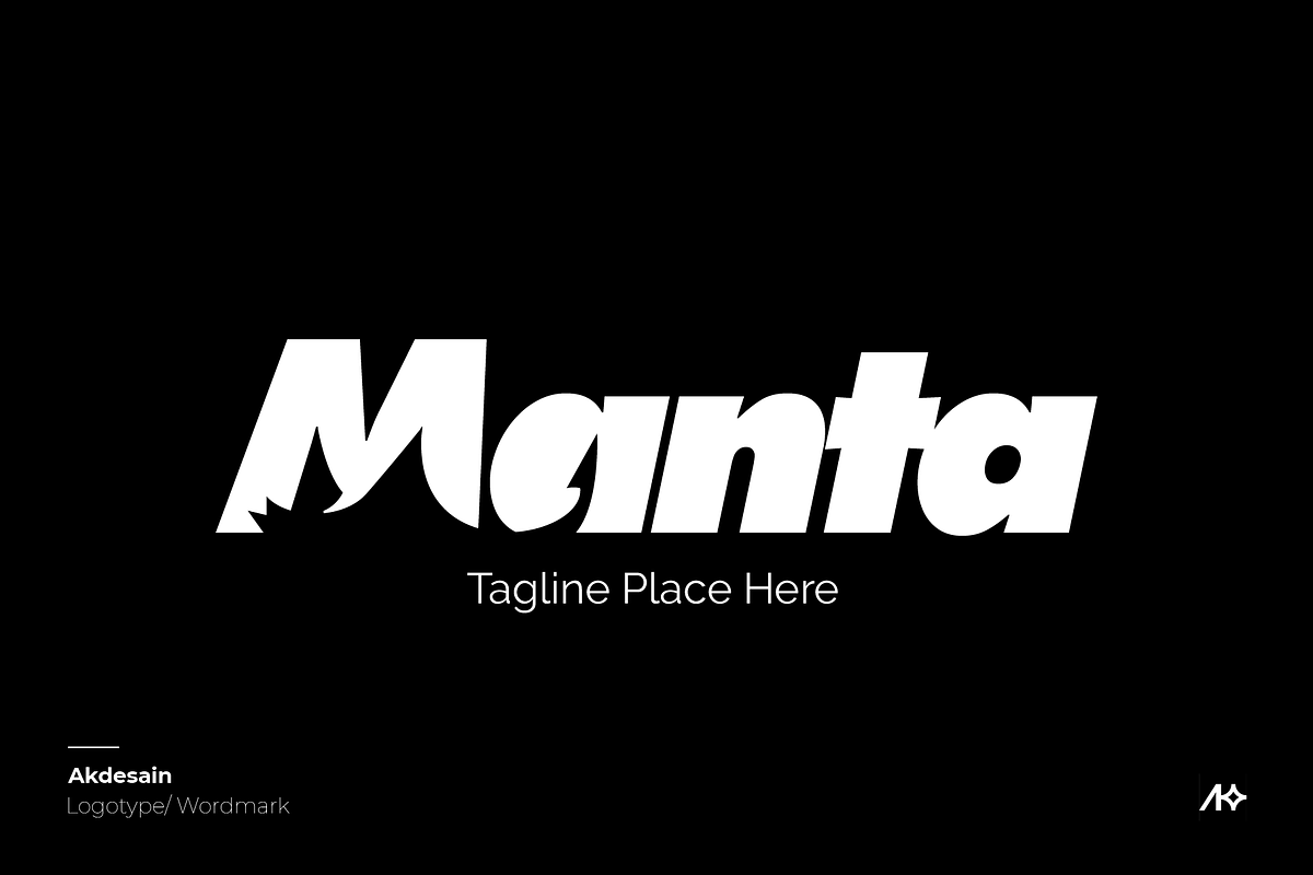 Manta Wordmark Logo, a Branding & Logo Template by Akdesain