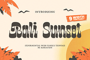 Bali Sunset - Unique Display Font, a Font by Kereatype (Thumbnail 1 of 14)