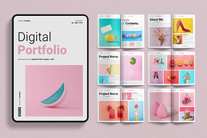 Digital Portfolio Template – 20 Page, a Magazine Template by E-Type