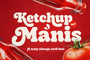 Ketchup Manis - Tasty Vintage Font, a Serif Font by Kereatype