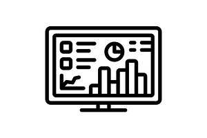 Analytical data black icon, an Outline Icon by Creative priyanka