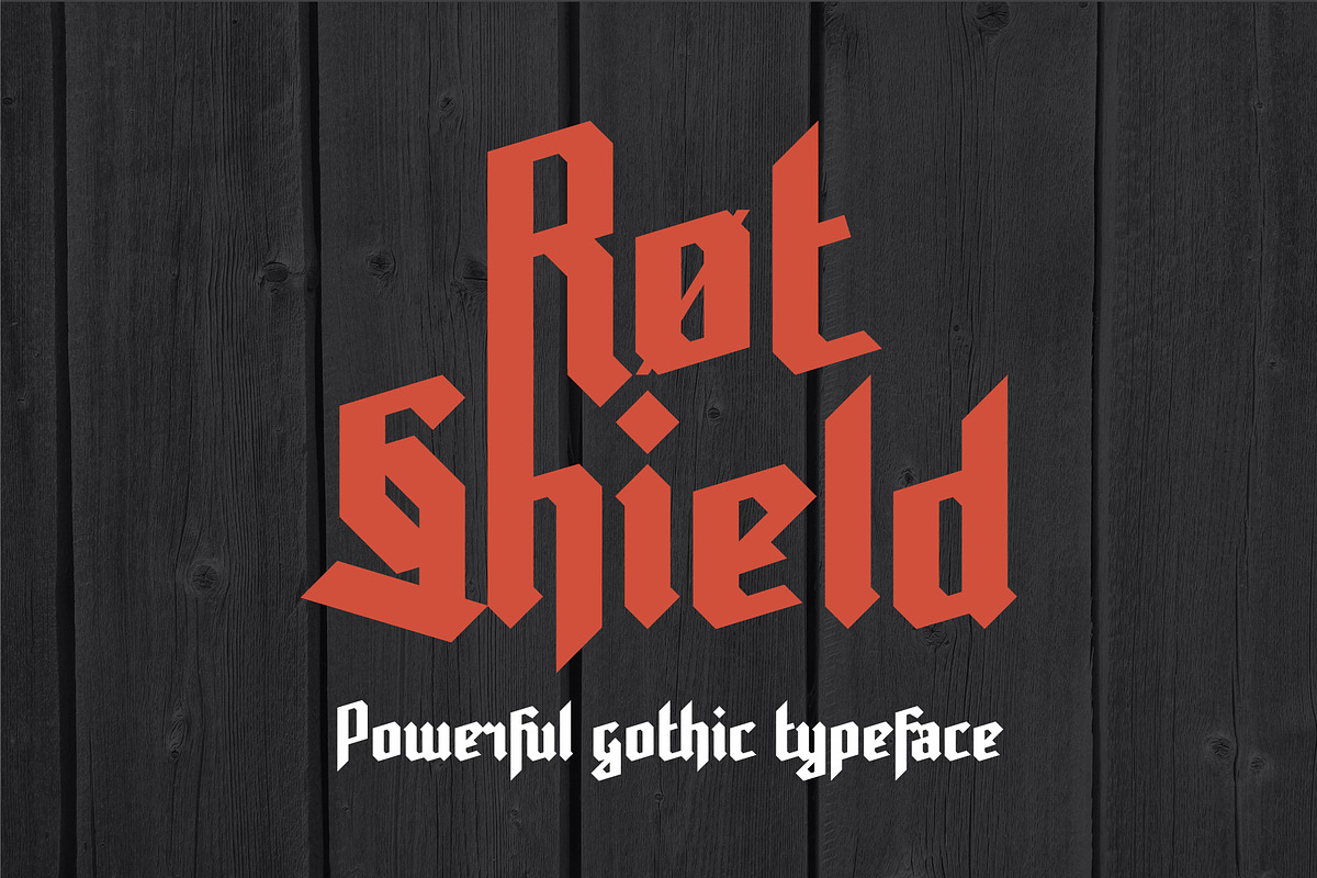 Rot Shield, a Blackletter Font by NREY (Photo 2 of 5)