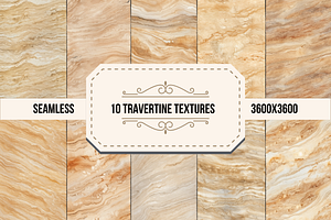 Seamless Travertine Textures Pack