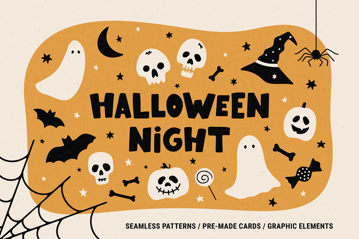 Halloween Night - Cards & Patterns, a Pattern Graphic by simpleblues (Photo 1 of 10)
