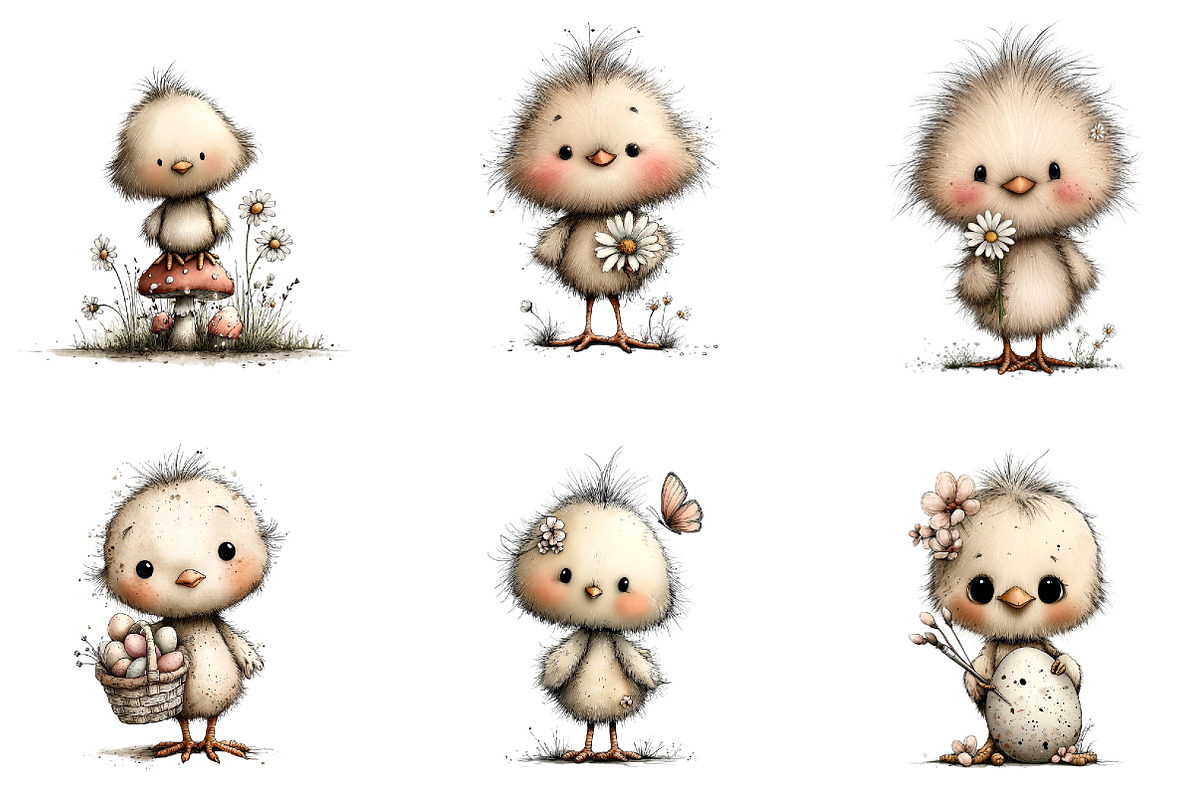 Whimsical Easter Baby Chick Clipart, an Illustration by Sublimation Artist (Photo 5 of 7)