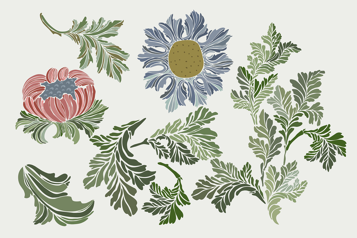 134 Art Nouveau Floral PNG SVG, a Decorative Illustration by Anada Arty (Photo 2 of 11)