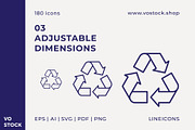 Packaging Symbols Bundle, an Outline Icon by vo.stock (Thumbnail 6 of 7)