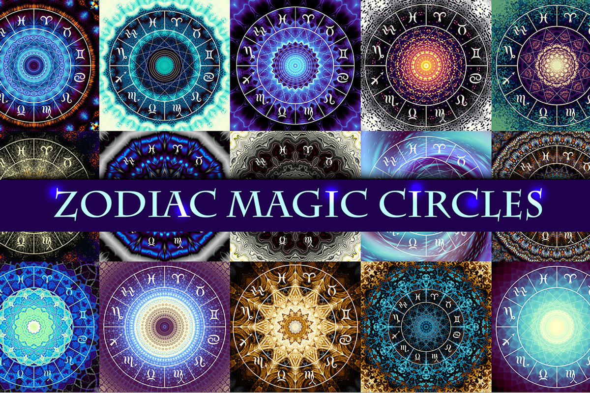 30 mystic zodiac signs circles, an Object Graphic by tkdesign (Photo 1 of 31)