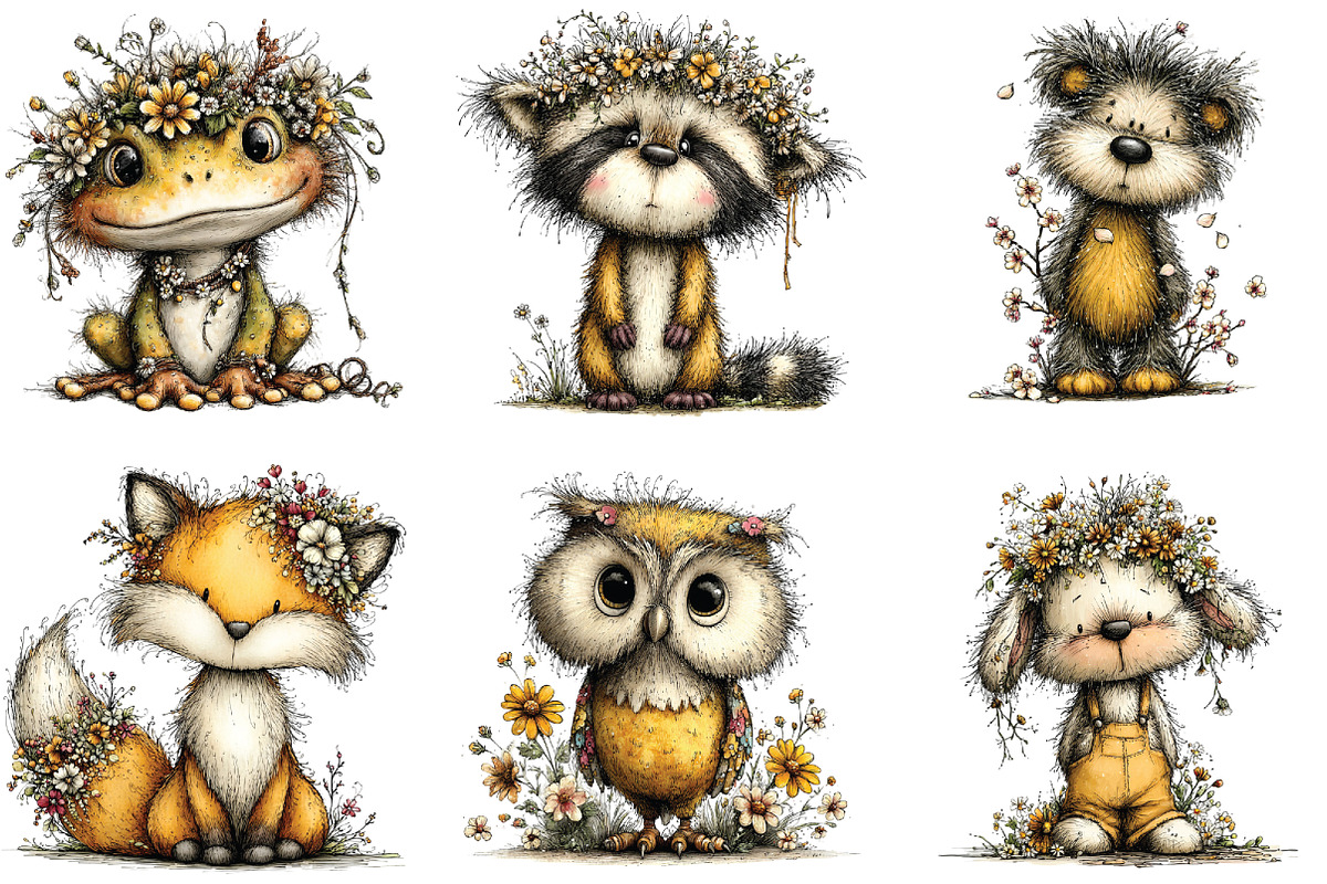 Spring Woodland Animals Clipart, an Illustration by CraftArtStudio (Photo 2 of 6)