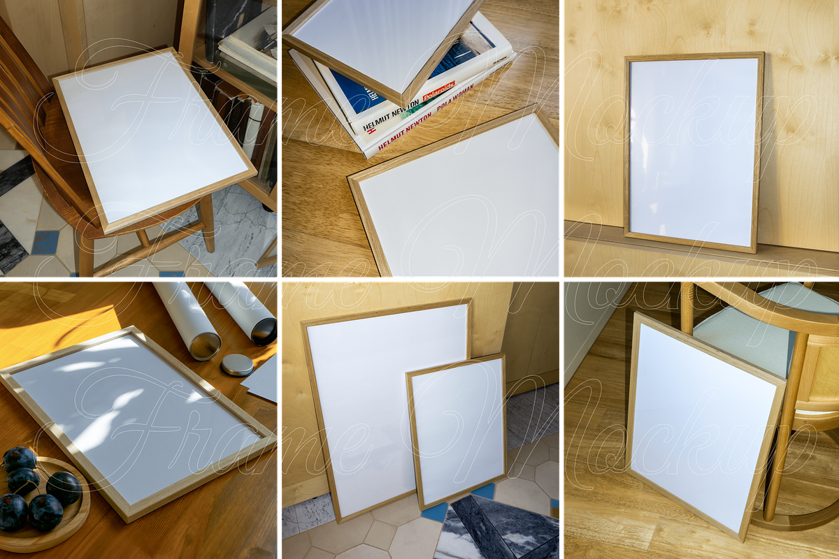 Frame Mockups Close-Up #4 Set 6 PSD, a Product Mockup by SigaSigaMockup (Photo 3 of 3)