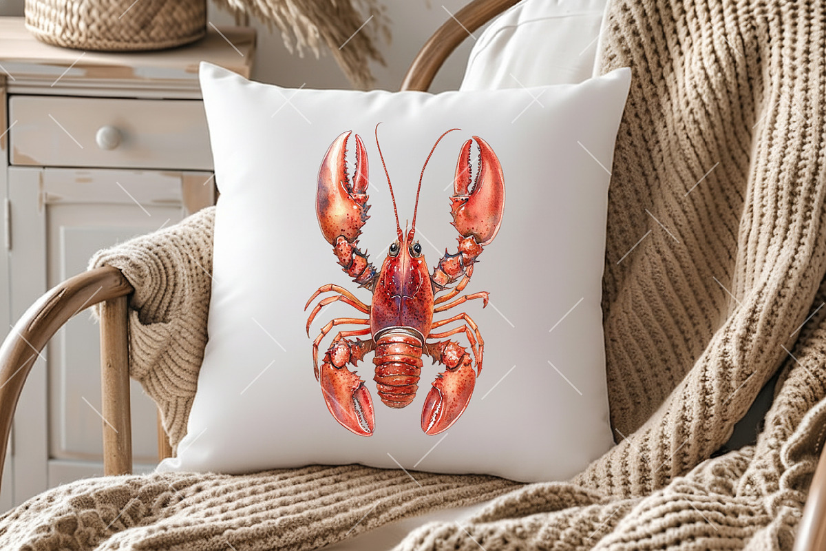 Watercolor Lobster Clipart, an Illustration by OK Design (Photo 5 of 6)