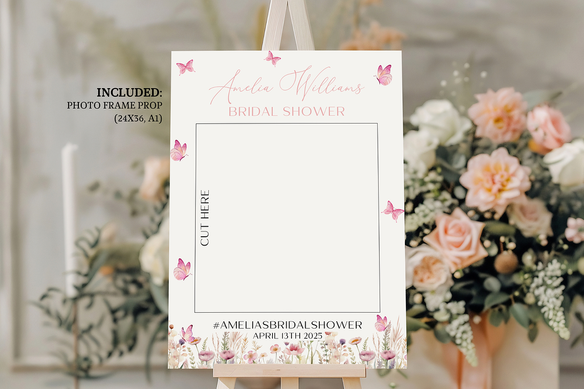 Butterfly Bridal Shower Photo Frame, an Invitation Template by Digital_Mind (Photo 2 of 5)
